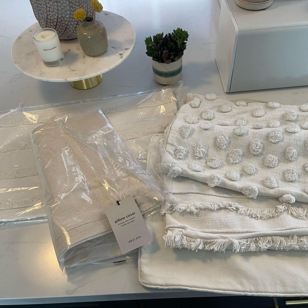West Elm Textured Pillow Covers